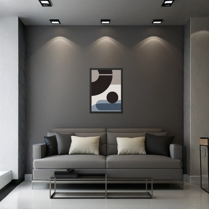 Abstract Bauhaus Shapes Wall Art Print | Modern Geometric Minimalist Poster