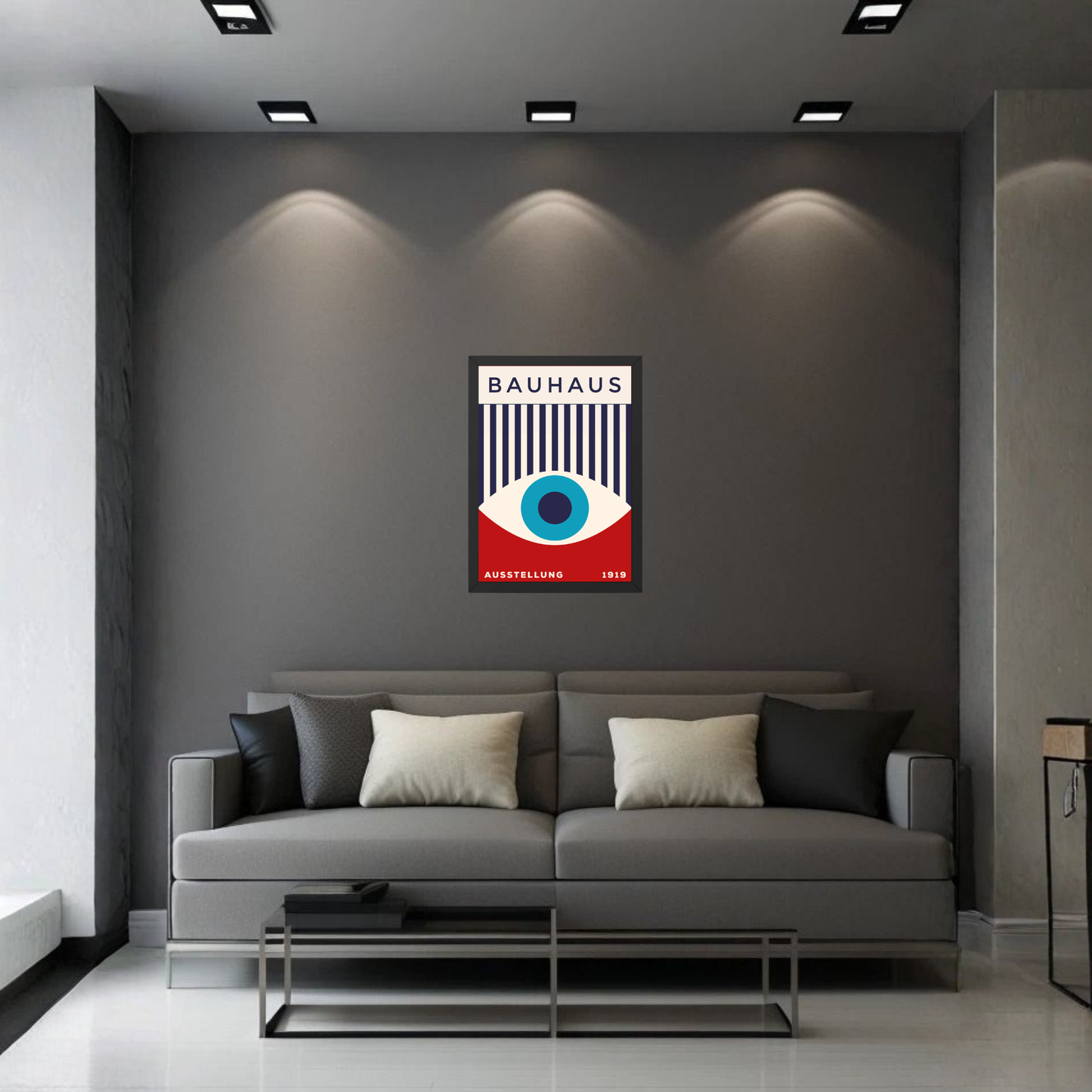 Bauhaus Eye Wall Art Poster | Modern Geometric Abstract Print