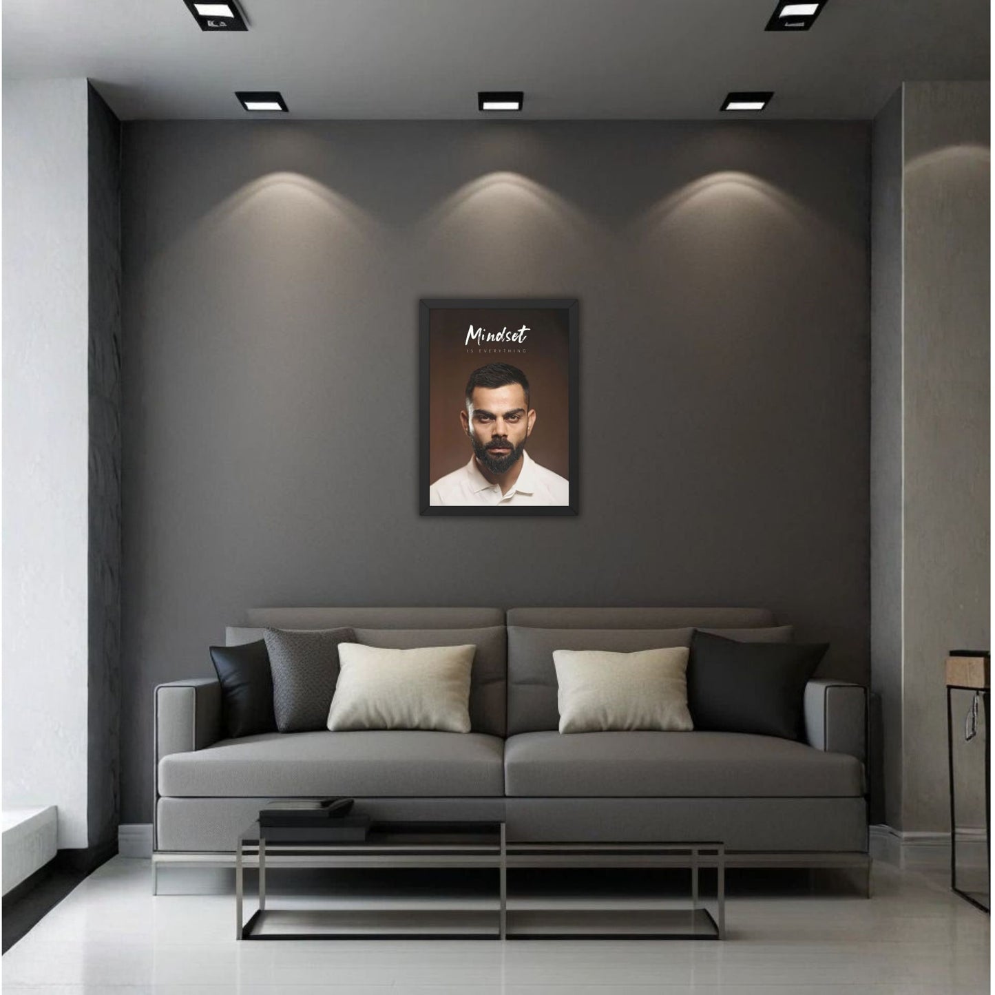 Mindset Is Everything Poster | Virat Kohli Motivational Wall Art for Gym & Room