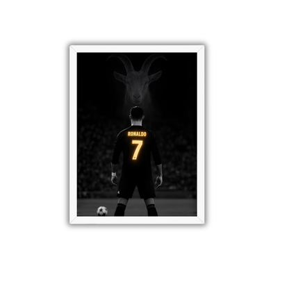 Cristiano Ronaldo Back Pose Wall Art Frame | Legendary CR7 Number 7 Football Poster