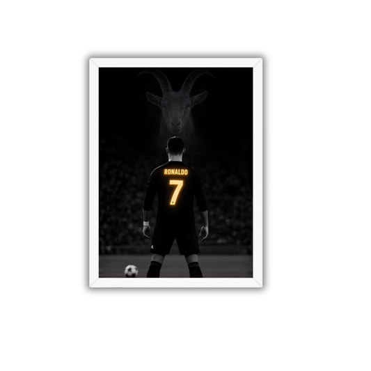 Cristiano Ronaldo Back Pose Wall Art Frame | Legendary CR7 Number 7 Football Poster