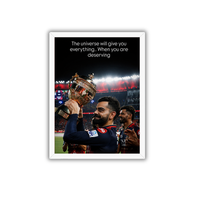 Virat Kohli Victory Edition Poster Frame | RCB Sports Wall Art | Premium Room Décor