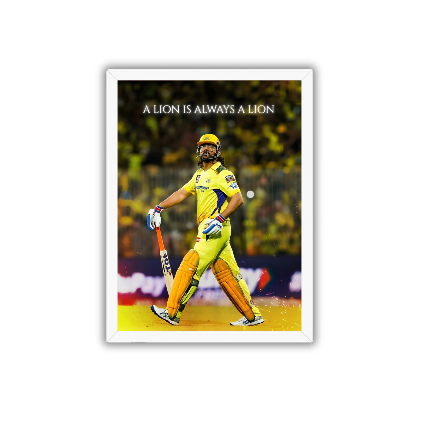 MS Dhoni A Lion Is Always A Lion Wall Frame