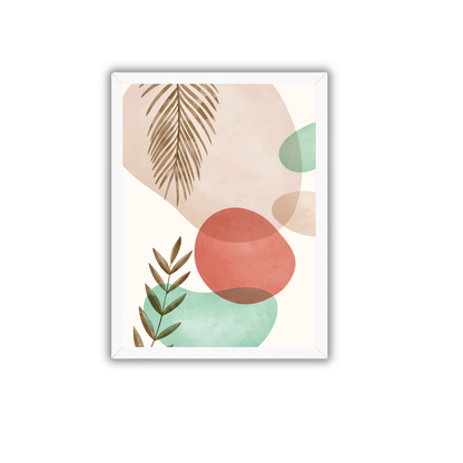Neutral Palm Leaf Abstract Wall Art | Modern Boho Decor