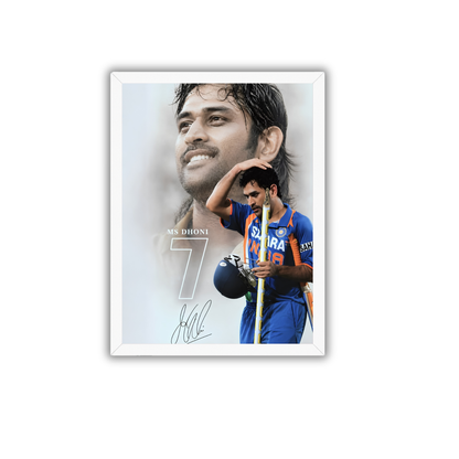 MS Dhoni Legendary Cricket Career Tribute Wall Frame