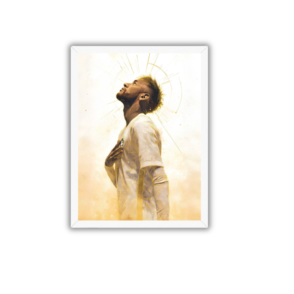 Neymar Jr Inspirational Wall Frame | Artistic Football Poster | Premium Neymar Room Decor