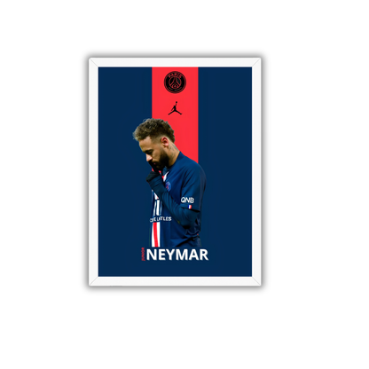 Neymar PSG Wall Art Frame | Minimal Football Poster | Neymar Jr Decor