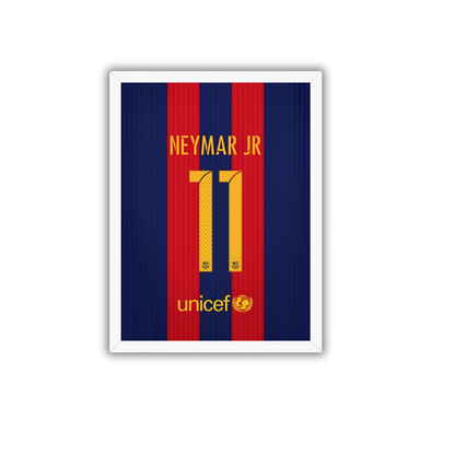 Neymar Barcelona No.11 Jersey Wall Art | Classic Football Poster Frame