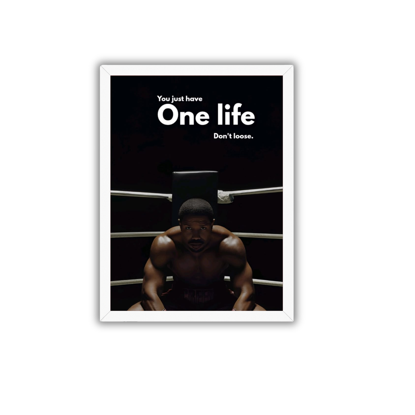 One Life Motivational Wall Art Frame | Inspirational Success Quote Poster