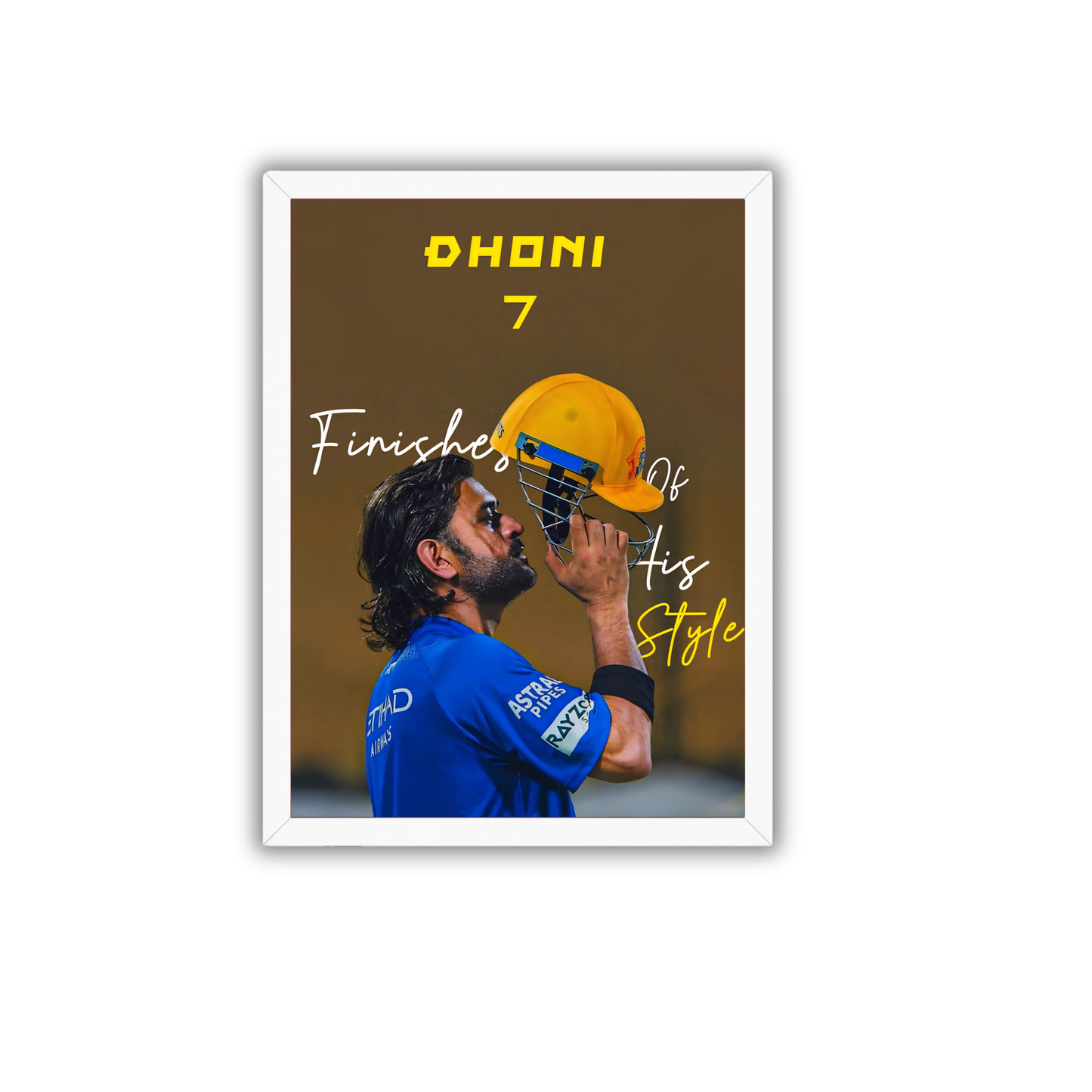 MS Dhoni Finishes Off In Style Iconic Moment Wall Frame
