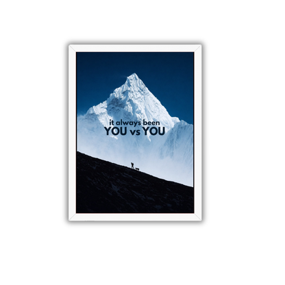 You Vs You Motivational Frame | Self Improvement and Success Wall Art
