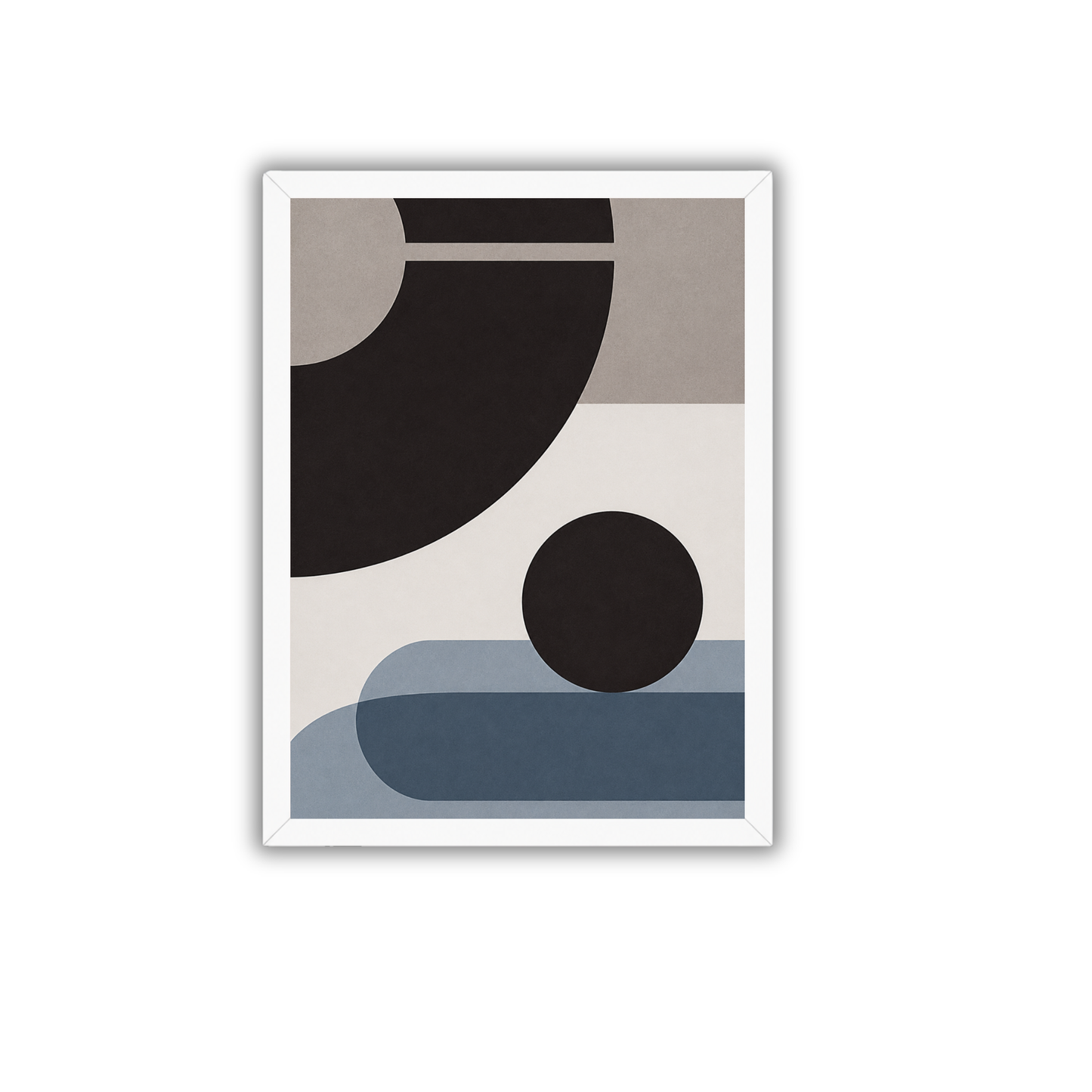 Abstract Bauhaus Shapes Wall Art Print | Modern Geometric Minimalist Poster