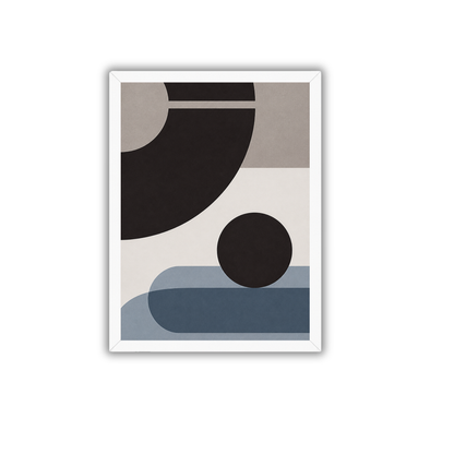 Abstract Bauhaus Shapes Wall Art Print | Modern Geometric Minimalist Poster