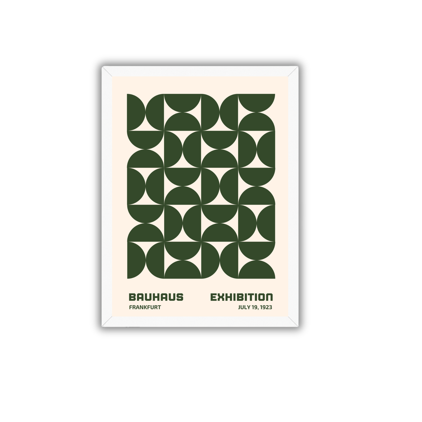 Green Geometric Pattern Bauhaus Poster | Modern Abstract Wall Art