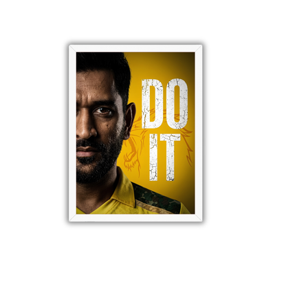 MS Dhoni Do It Motivational Premium Wall Frame
