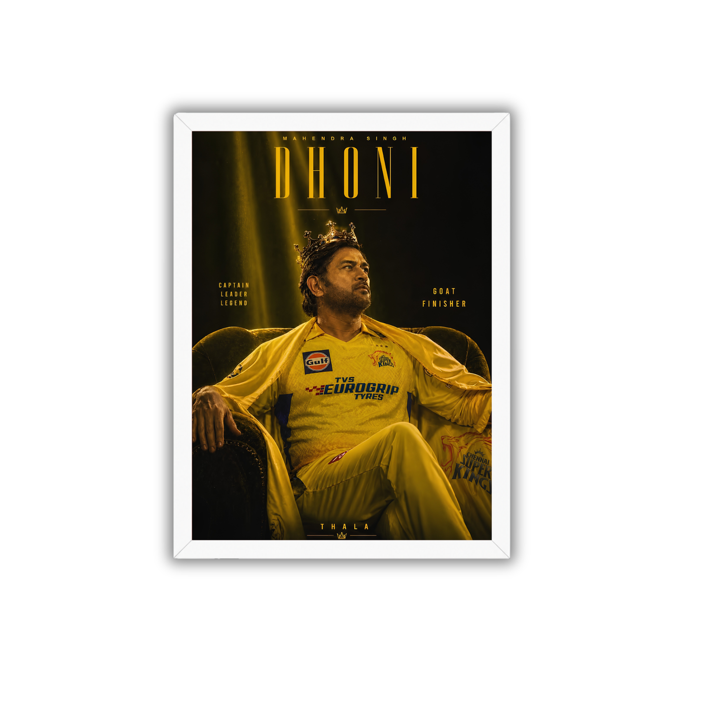 MS Dhoni Lion Edition Premium Wall Frame
