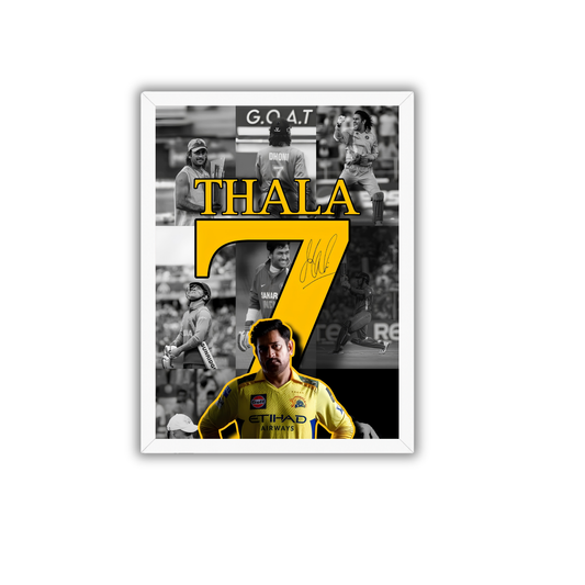 THALA 7 MS Dhoni Premium Tribute Wall Frame